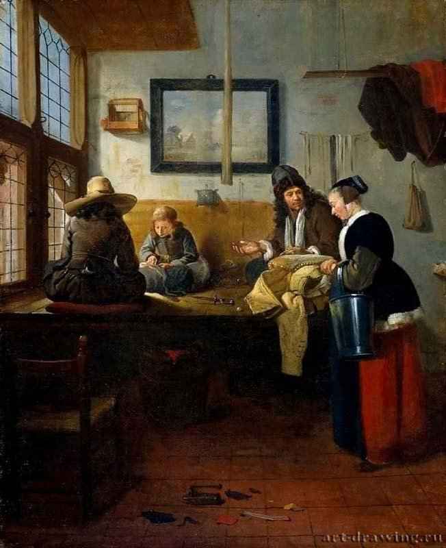 В мастерской у портного. 1661 - Холст, масло 66 x 53 Риксмузеум Амстердам