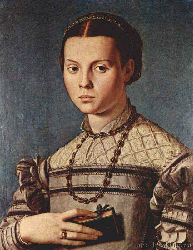 Портрет девушки с книгой - 154558 x 46 смДерево, темпераМаньеризмИталияФлоренция. Галерея Уффици