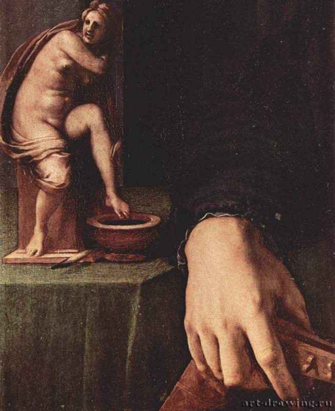Портрет молодого человека с лютней. Деталь - 1530-1532Дерево, темпераМаньеризмИталияФлоренция. Галерея Уффици