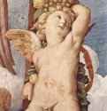 Фрески капеллы Элеоноры Толедской в Палаццо Веккио во Флоренции, фреска на потолке. Деталь: гирлянда с ангелами - 1540-1541ФрескаМаньеризмИталияФлоренция. Палаццо Веккио
