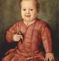 Портрет Джованни Медичи ребёнком - 154558 x 45 смДерево, темпераМаньеризмИталияФлоренция. Галерея Уффици