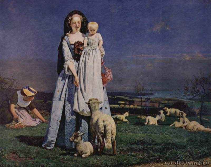 Ах, любимые овечки (Летний зной) - 1851-185961 x 76 смХолст, маслоПрерафаэлитыВеликобританияБирменгем. Художественная галерея