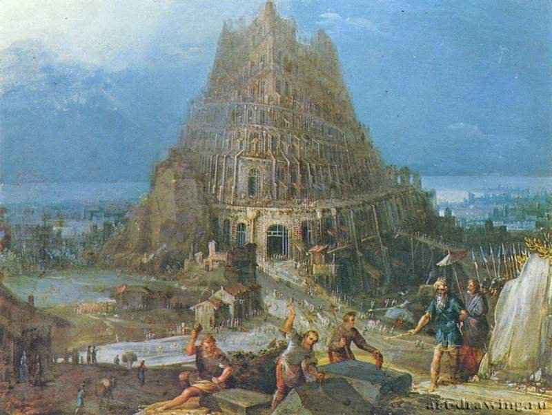Строительство Вавилонской башни - 1560 *31 x 40,5 смМедь, маслоВозрождениеНидерланды (Фландрия)Женева. Художественно-исторический музей