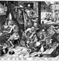 Алхимик. 1558 - 320 х 440 мм. Резцовая гравюра на меди. Брюссель. Королевская библиотека, Кабинет эстампов. Нидерланды.