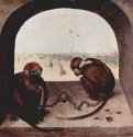 Две обезьяны - 156220 x 23 смДерево, маслоВозрождениеНидерланды (Фландрия)Берлин. Картинная галерея