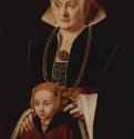 Портрет дамы с дочерью - 1530-154575,5 x 46 смДерево, масло, перенесено на холстВозрождениеГерманияСанкт-Петербург. Государственный Эрмитаж