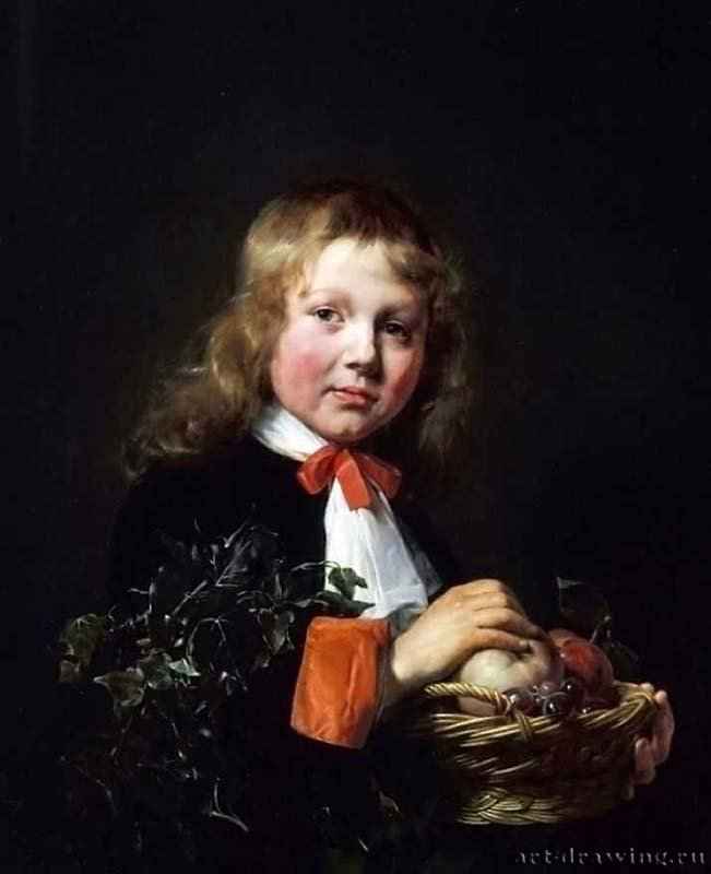 Мальчик с корзинкой фруктов. 1658 - Масло, дерево 67,9 x 56 Музей изящных искусств Бостон