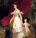 Портрет великой княгини Елены Павловны с дочерью Марией, 1830 г. - Холст, масло; 265 х 185 см. Россия.