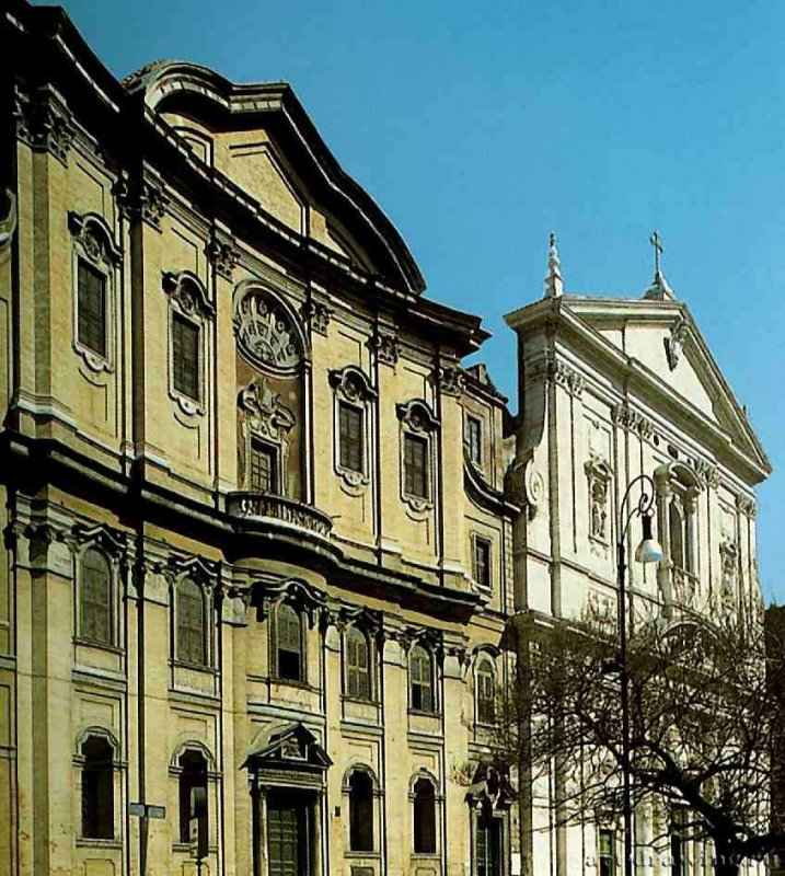 Борромини, Франческо: Оратория св. Филиппо Нери. Главный фасад по виа дель Пеллегрино 1637-1650.