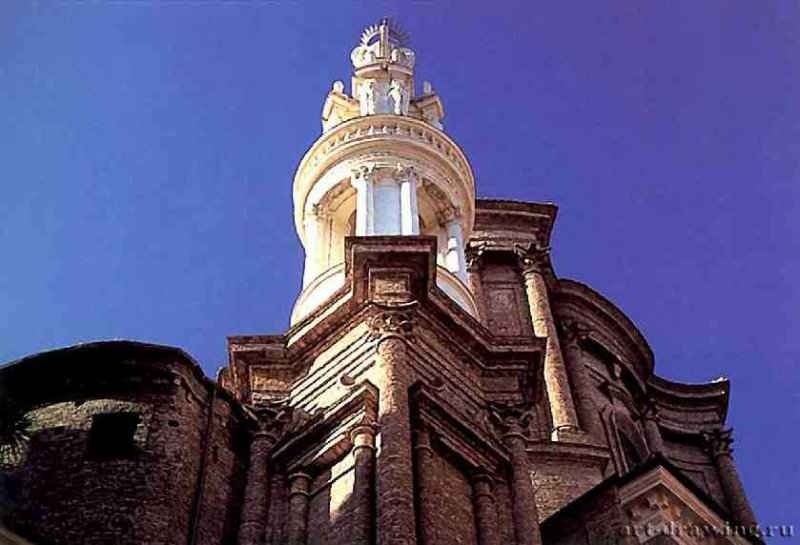 Церковь Сант Андреа делле Фратте. Деталь купола. 1653-1655 - Рим. Италия.