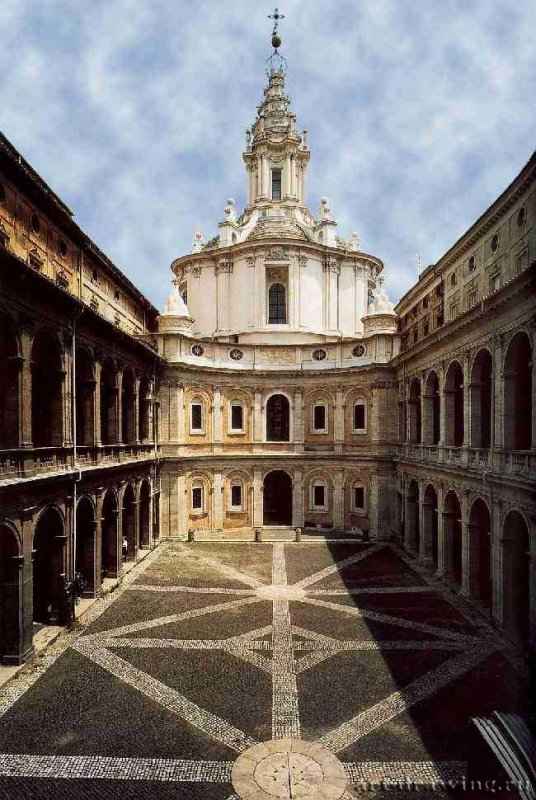 Церковь Сан Иво алла Сапиенца. 1642-1650 - Рим. Никитников переулок, 3. Италия.