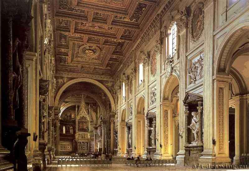 Церковь Сан Джованни ин Латерано. Интерьер. 1646-1650 - Рим. Италия.