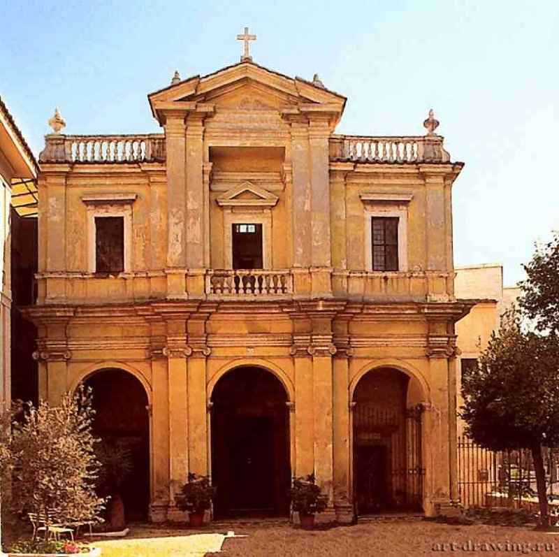 Церковь Санта Бибиана. Фасад. 1624-1626 - Рим. Италия.