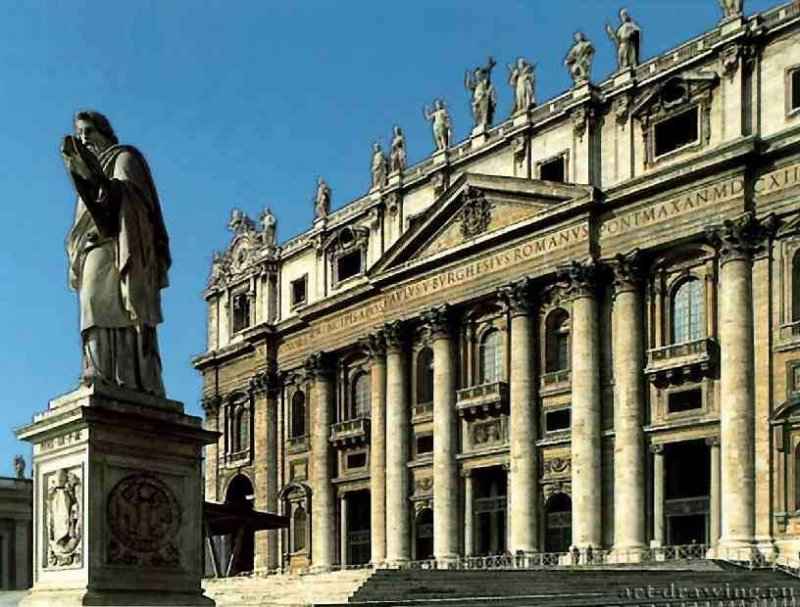 Собор Святого Петра. Фасад. Завершен в 1612 - Рим. Италия.