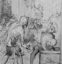 Мученичество святого Каллиста. 1604-1607 - 270 х 202 мм Перо и отмывка коричневым тоном, на белой бумаге Париж Лувр, Кабинет рисунков Италия