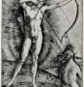 Аполлон и Диана. 1480-1514 - 161 х 100 мм. Резцовая гравюра на меди. Лондон. Британский музей, Отдел гравюры и рисунка.