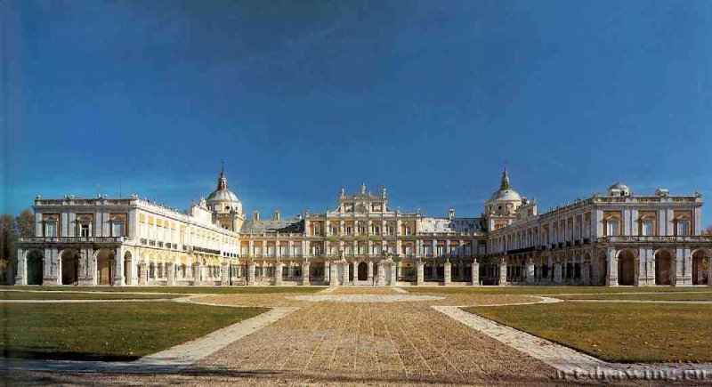 Королевский дворец в Аранхуэсе. Фасад и боковые крылья, 1748 и 1771 г. - Аранхуэс. Испания. Совместно с Франсиско Сабатини.