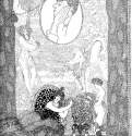 Памяти Обри Бердслея. Эскиз, 1905 г. - Бумага, тушь. Местонахождение неизвестно. Россия.