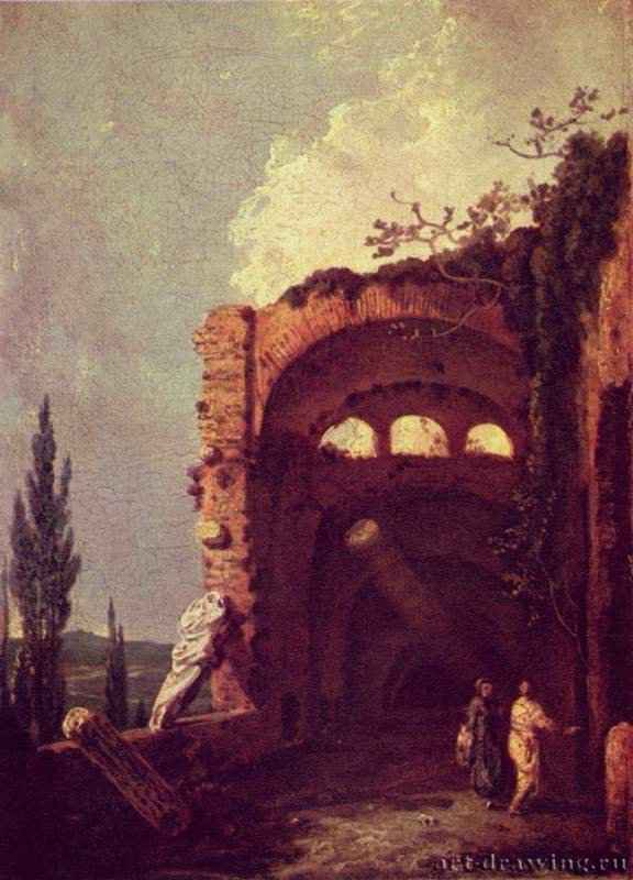 Развалины виллы Мецената в Тиволи. 1757 - 122 x 170 см. Холст, масло. Романтизм. Великобритания. Лондон. Галерея Тейт.