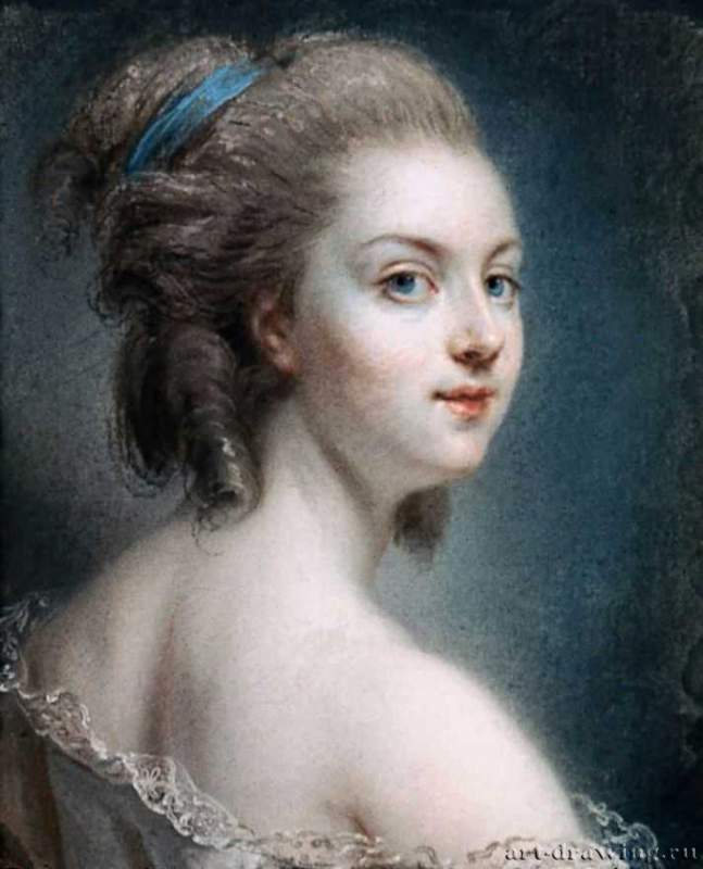 Портрет мадемуазель Розали Дюте - Пастель, бумага; 45,7 x 36,8 см. Музей изящных искусств. Бостон. Франция.