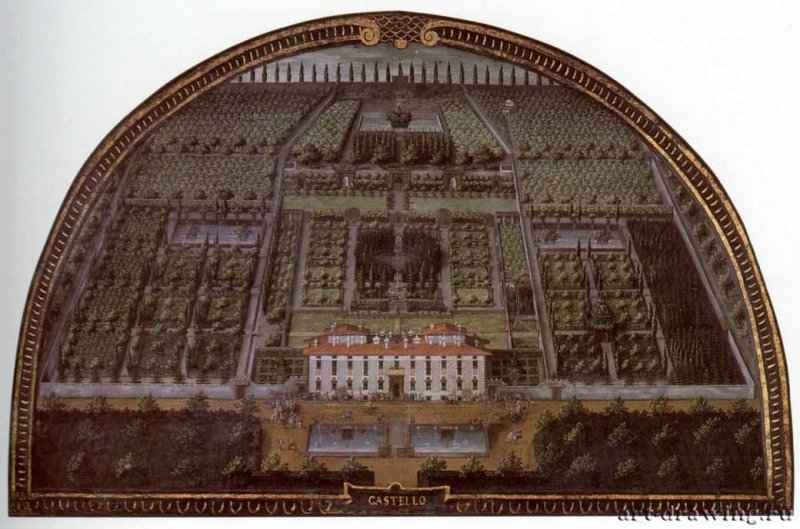 Вид на виллу Медичи в Кастелло - Флоренция. Историко-краеведческий музей.