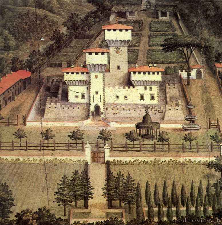 Кафачиоло. Загородная вилла Медичи, 1499 - Холст, темпера. Флоренция. Историко-краеведческий музей.