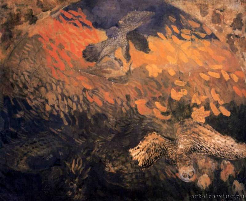 Ночь, 1904 г. - Холст, темпера; 103 х 124 см. Собрание В. А. Дудакова и М. К. Кашуро. Москва. Россия.