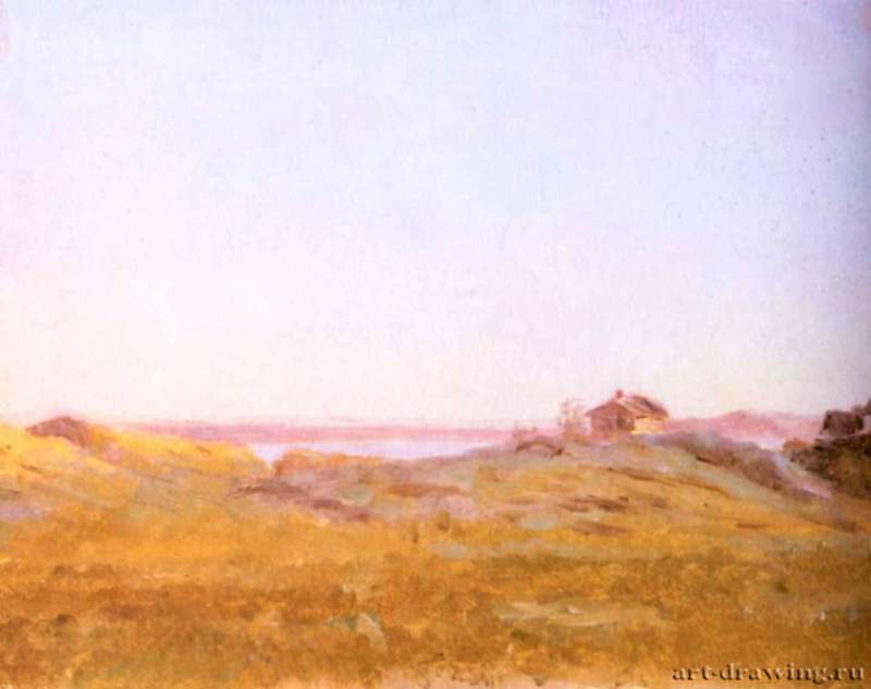 Затон. Волга, 1896 г. - Холст, масло; 19 х 28,5 см. Государственный Русский музей. Санкт-Петербург. Россия.