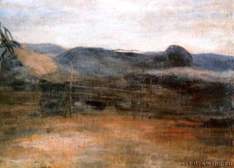 Затон. Разлив на Волге, 1900 г. - Холст, масло; 43 х 61,5 см. Государственный Русский музей. Санкт-Петербург. Россия.