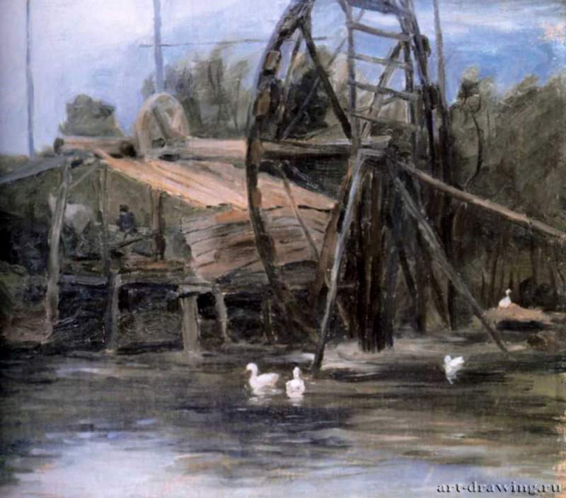 Утро. Чигирь, 1900 г. - Холст, масло; 54,5 х 68,5 см. Государственный Русский музей. Санкт-Петербург. Россия.