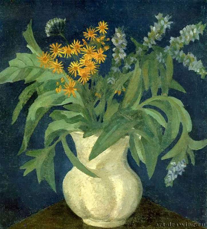 Натюрморт с белым кувшином, 1923 г. - Холст, масло; 50 x 45,5 см. Россия. Санкт-Петербруг.