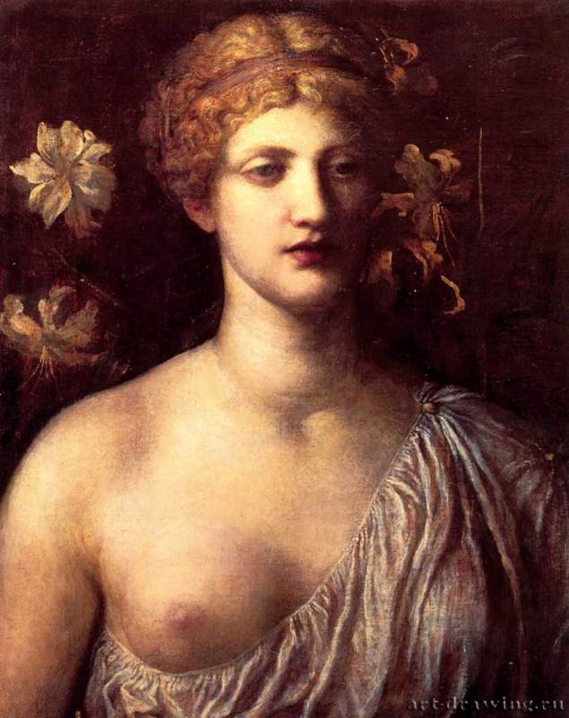 Жена Пигмалиона, перевод с греческого, 1868 г. - Холст, масло; 67,3 х 53,3 см. Баскот Парк. Собрание Фарингдон.