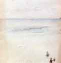 Опаловый этюд. Пески Дьеппа. 1885 г. - Акварель; 21,27 х 12.38 см. Частное собрание. США.