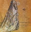 Голубое платье, 1871 г. - Пастель, коричневая бумага на картоне; 27,94 х 18,42 см. Галерея Фрир. Вашингтон. США.