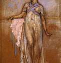 Греческая рабыня (Вариации в фиолетовом и розовом), 1885 - 1886 г. - Пастель, бумага; 26 х 17.8 см. США.