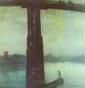 Старый мост в Баттерси: сине-золотой ноктюрн. 1872-1875 - 66,6 x 50,2 см. Холст, масло. Постимпрессионизм. США и Великобритания. Лондон. Галерея Тейт.