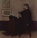 Композиция в черно-серых тонах. Портрет Томаса Карлейля. 1872-1873 - 171 x 143,5 см. Холст, масло. Постимпрессионизм. США и Великобритания. Глазго. Картинная галерея и музей.