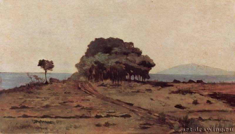 Деревья у моря. 1867-1872 - 16 x 22 смДеревоРеализм, маккьяйолиИталияМилан. Собрание Юккера