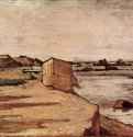 Хижина на побережье. 1865-1870 - 14,5 x 23,5 смДеревоРеализм, маккьяйолиИталияФлоренция. Частное собрание