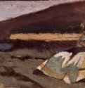 Дама, сидящая на свежем воздухе. 1866 - 10 x 22 смДеревоРеализм, маккьяйолиИталияМилан. Частное собрание