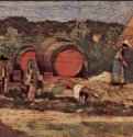 Красные бочки. 1868-1870 - 13 x 28,5 смДеревоРеализм, маккьяйолиИталияМилан. Собрание Юккера