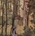 Дама в лесу. 1874-1875 - 33 x 19 смДеревоРеализм, маккьяйолиИталияФлоренция. Галерея современного искусства