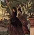 Две дамы в саду Кастильончелло. 1864-1865 - 34 x 26,5 смХолст, маслоРеализм, маккьяйолиИталияМилан. Собрание Юккера