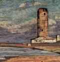 Башня Марцокко. 1885-1890 - 14 x 29 смДеревоРеализм, маккьяйолиИталияЛиворно. Музей Фатториано