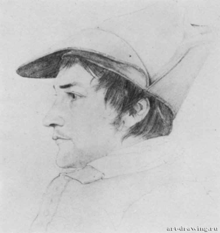 Портрет Иоганна Антона Рамбо, 1816 - 124 x 117 мм. Карандаш на бумаге. Гейдельберг. Курпфальцский музей, Собрание графики.