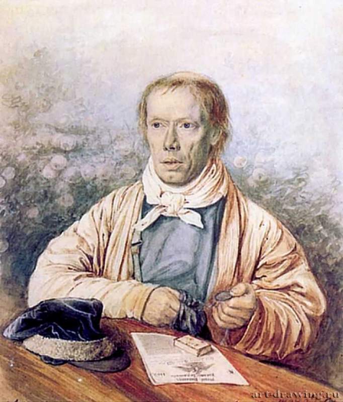 Портрет А. И. Федотова, отца художника. 1837 - АкварельРеализмРоссия