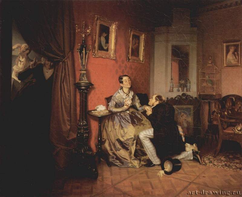 Разборчивая невеста. 1847 - 37 x 45 смХолст, маслоРеализмРоссияМосква. Государственная Третьяковская галерея