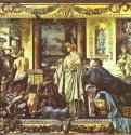 Пир Платона (II). 1873 - 400 x 750 смХолст, маслоНеоклассицизмГерманияБерлин. Старая Национальная галерея