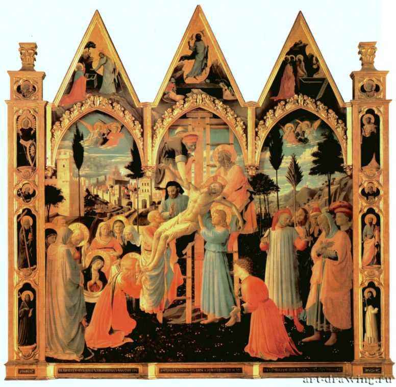 Снятие с креста. 1430-1435 - 176 x 185 см. Дерево, темпера. Флоренция. Музей Сан Марко.