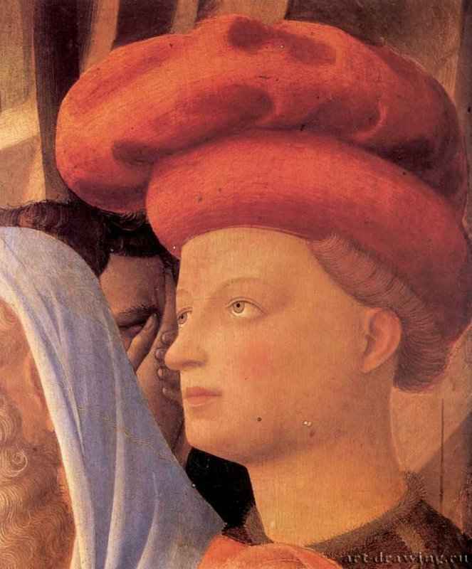 Снятие с креста, фрагмент. 1430-1435 - 176 x 185 см. Дерево, темпера. Флоренция. Музей Сан Марко.